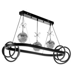 Светильник с ПДУ «Фиора» LED 120 Вт 3000-6000К черный 62×33×15-115 см