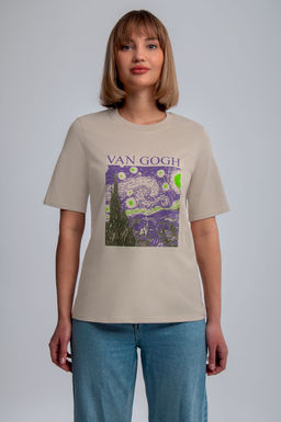 Арт. 31107 Футболка женская 44-52 (5 шт) Цвет:бежевый