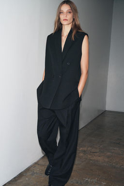ZW COLLECTION OVERSIZE DOUBLE-BREASTED WAISTCOAT