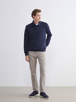 Polo Yaka Erkek Sweatshirt