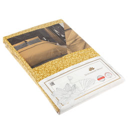 Пододеяльник Евро Макси на пуговицах Созвездие, желтый 240х215см, бязь Комфорт 121г/м2, хлопок 100%, упаковка классическая ПВХ 28х41см, Домашняя мода (Россия)  фото 2