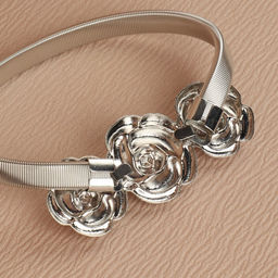 Подхват для штор Розы, 8,7 3,5 см, 23,5 см, цвет серебряный - Арт узор фото 4