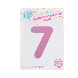 Воздушный шар фольгированный 40" Цифра 7