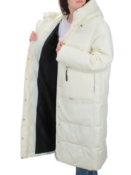 H-2210 WHITE Пальто зимнее женское (200 гр .холлофайбер) - Fashion фото 7
