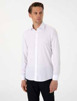 Beyaz Ekstra Slim Fit Uzun Kollu G_mlek