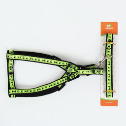 Комплект Косточки и лапки светоотражающий, поводок 120 х 1,5 см, ОГ 36-52 см, синий - Пижон фото 7