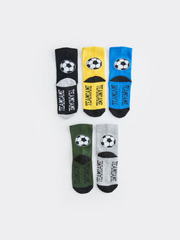 Desenli Erkek ?ocuk Soket ?orap 5li - Waikiki фото 2