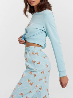 Пижама женская голубая с принтом Wild mood тихая вода +оленята с бантиками 592514 - Mark formelle фото 10