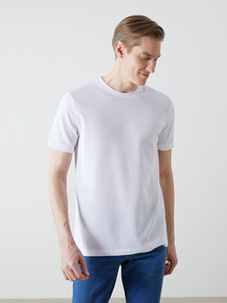 Bisiklet Yaka K?sa Kollu Erkek Dokulu Ti??rt