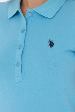 Женская базовая футболка бирюзового цвета - U.s. polo assn фото 14