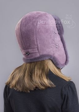 шапка Ушанка детская норка клевер - Davidovfox фото 3