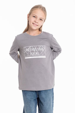 Футболка с длинным рукавом М225027Пс серый - Елена фото 7