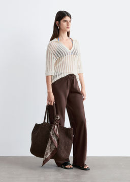 Pantalones de sarga con cord?n de ajuste - H&m фото 8