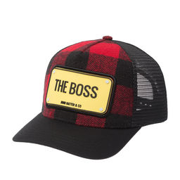 Бейсболка JOHN HATTER арт. R-1126-U00 The Boss Chequered (красный / черный)