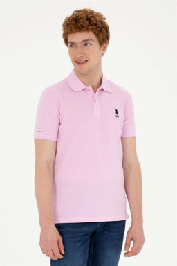 U. S. Polo Assn / Мужская розовая базовая футболка