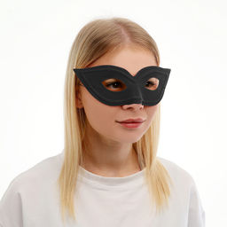 Цена за 11 шт. Карнавальная маска, цвет черный