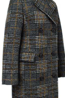 Пальто женское демисезонное Микроворса/Клетка - El podio фото 10
