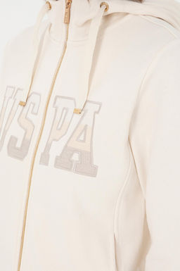 Женский кремовый базовый свитшот Неожиданная скидка в корзине - U.s. polo assn фото 14