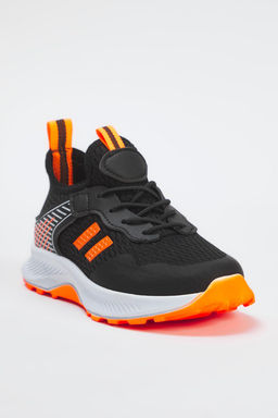 Trendyol Shoes Siyah Bagc?kl? Neon Detayl? Hafif Taban Buyuk/Kucuk Erkek Cocuk Kids Spor Ayakkab? TAKSS25SN00026 - Trendyolmilla фото 4