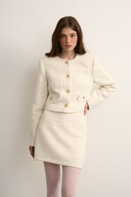 Юбка мини из твида