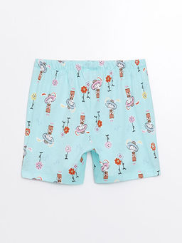 Beli Lastikli Bask?l? K?z ?ocuk Pijama ?ort - Waikiki фото 2