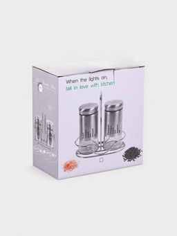 Набор для специй "Сияние.Silver", 2 шт, на подставке