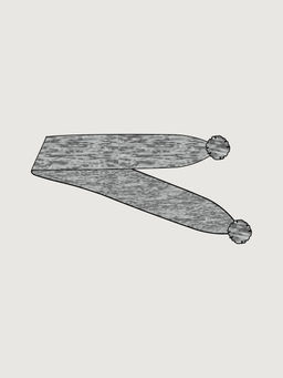 Шарф 17м21926 серый меланж