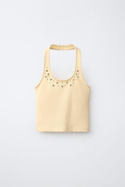 TOP HALTER ESTRELLAS / Amarillo - Zara фото 3