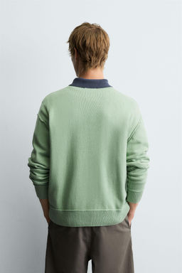 REVERSE EFFECT COTTON SWEATER - Zara фото 3