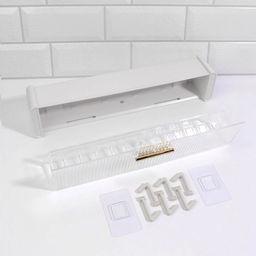 Органайзер настенный, 1 секция, с клеевыми крючками, 38.7×8.5×6.5 см, белый