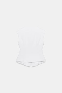 CHALECO INTERLOCK BOTONES / Blanco - Zara фото 8