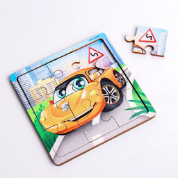 Пазл Машина, 9 деталей - Лесная мастерская фото 3