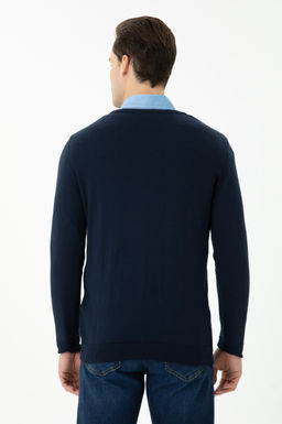 Мужской темно-синий базовый свитер Неожиданная скидка в корзине - U.s. polo assn фото 12