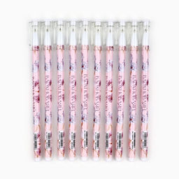 Цена за 10 шт. Ручка шариковая, синяя паста, 0.5 мм, пластик «Вдохновляй»