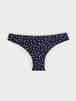 Цена за 2 штуки! Трусы женские бразилиана серые с цветочками цветочки на антраците2 412348 - Mark formelle фото 6