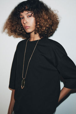 CAMISETA R?STICA MANGA TRES CUARTOS / Carb?n - Zara фото 2