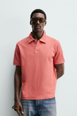 POLO REGULAR FIT ESTRUCTURA / Coral rojo - Zara фото 2