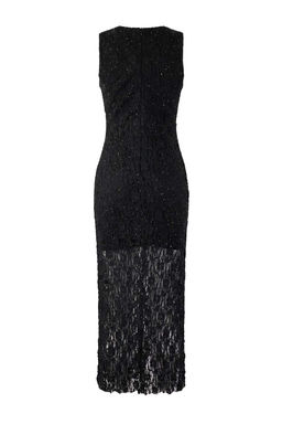 Siyah Tas Bask?l? Tul Maxi Astarl? Party Elbise TPRAW26EL00133 - Trendyolmilla фото 2