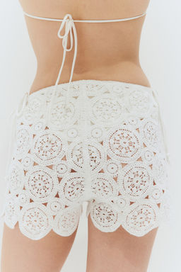 Pantalon playero corto efecto crochet - H&m фото 4