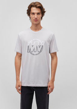 Mavi Logo Bask?l? Gri Tisort  фото 3