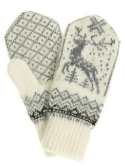 Варежки женские "Олень и узор" ПП 3235-2