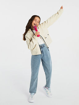 Beli Lastikli Basic Pamuklu K?z ?ocuk Jean Pantolon