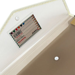 Папка-конверт на кнопке А4, 500 мкр, с расширением, горизонтальная, карман для визиток, МИКС - Simaland фото 13