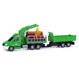 Машина "Лесовоз" на батарейках, в коробке