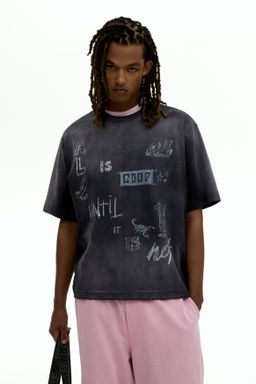 Camiseta con estampado Oversized Fit - H&m фото 3