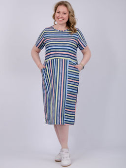 Платье "Линда" радуга, трикотаж