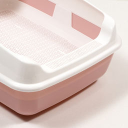 Лоток для кошек совок+ сетка 50.5×39×23 см, розовый