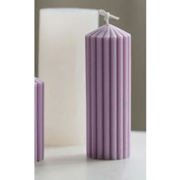 Молд силикононовый «Цилиндр. Полоски вертикальные» 5,5 х 5,5 х 12,3 см