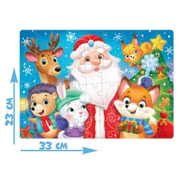 Пазлы в металлической коробке Добрый Дедушка Мороз, 35 деталей - Puzzle time фото 2