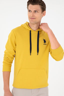 Мужской желтый базовый свитшот - U.s. polo assn фото 3